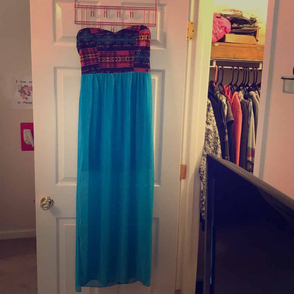 Strapless maxi dress